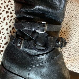 Via Spiga 6M Gabrielle Equestrian Riding Boots Black Leather